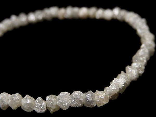 [Video] [One of a kind] [1mm hole] White Diamond Rough Nugget Bracelet NO.140