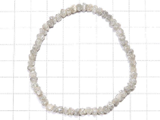 [Video] [One of a kind] [1mm hole] White Diamond Rough Nugget Bracelet NO.140