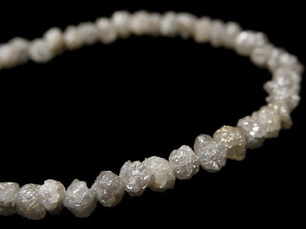 [Video] [One of a kind] [1mm hole] White Diamond Rough Nugget Bracelet NO.143