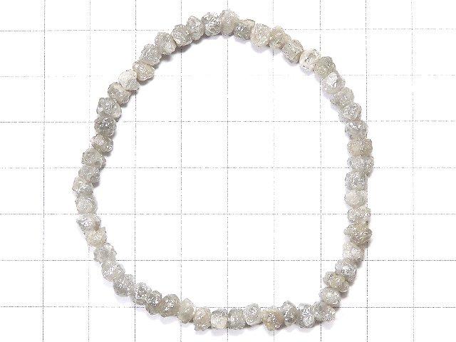 [Video] [One of a kind] [1mm hole] White Diamond Rough Nugget Bracelet NO.144