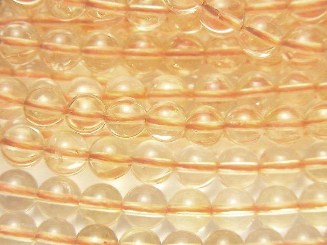 [Video] Light color Citrine AA++ Round 6mm 1strand beads (aprx.15inch / 38cm)
