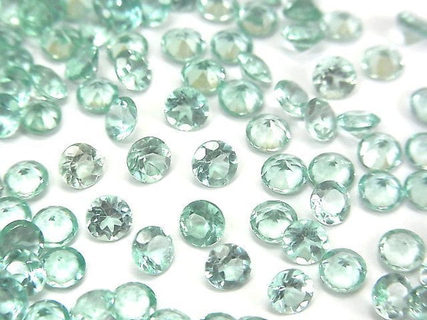 [Video]High Quality Blue Green Apatite AAA Loose stone Round Faceted 4x4mm 4pcs