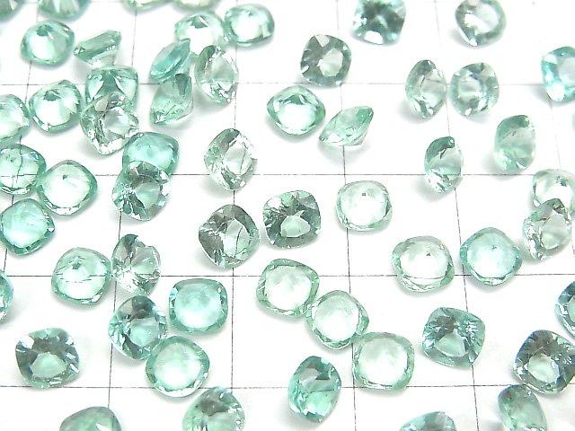 [Video] High Quality Blue Green Apatite AAA Loose Square Faceted 5x5mm 2pcs