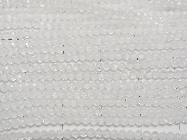 [Video] High Quality! Rainbow Moonstone AAA- Faceted Round 2mm 1strand beads (aprx.12inch / 30cm)