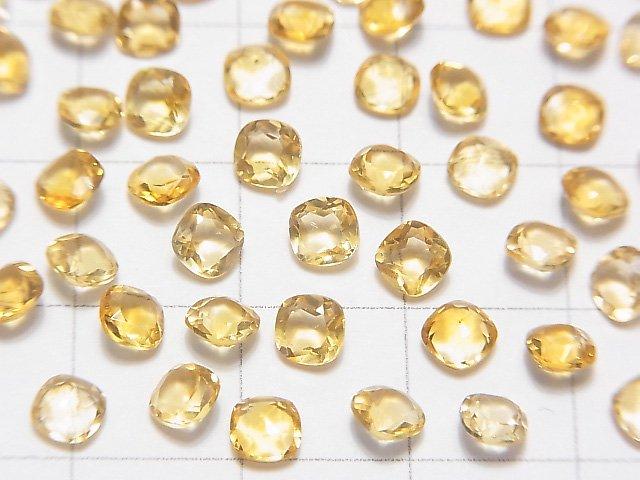 [Video] High Quality Citrine AAA Loose Square Faceted 4x4mm 10pcs