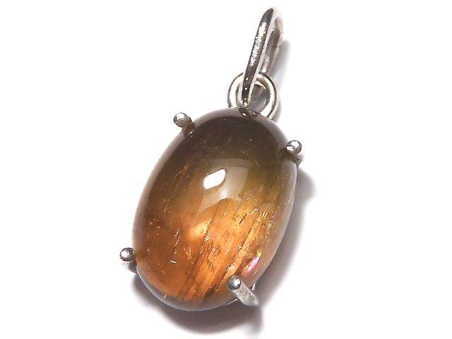 [Video] [One of a kind] High Quality Bi-color Tourmaline AAA Pendant Silver925 NO.1