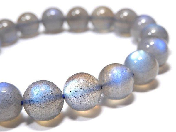 [Video] [One of a kind] Blue Labradorite AAA Round 10.5mm Bracelet NO.9