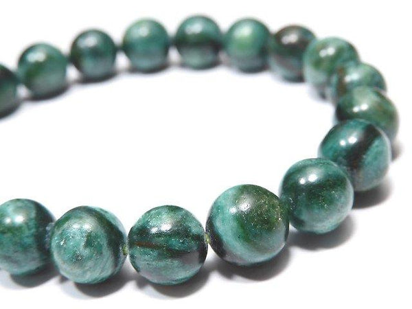 [Video] [One of a kind] Green Mica Round 9.5mm Bracelet NO.4