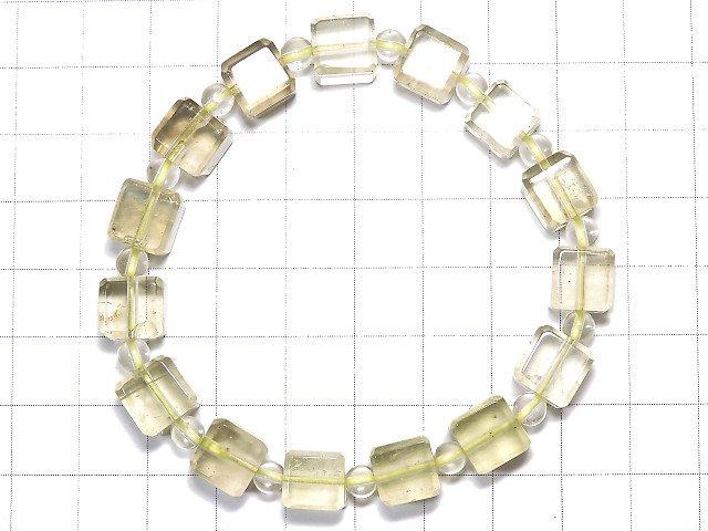 [Video] [One of a kind] Libyan Desert Glass AAA Cube & Round Bracelet NO.103