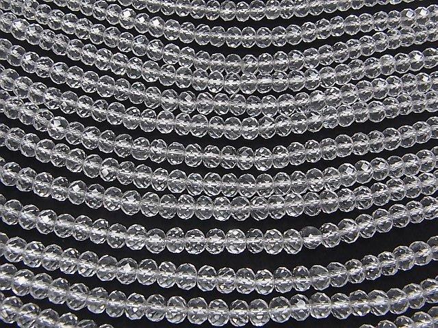 [Video] High Quality! Crystal AAA Faceted Button Roundel 6x6x4mm half or 1strand beads (aprx.15inch / 37cm)