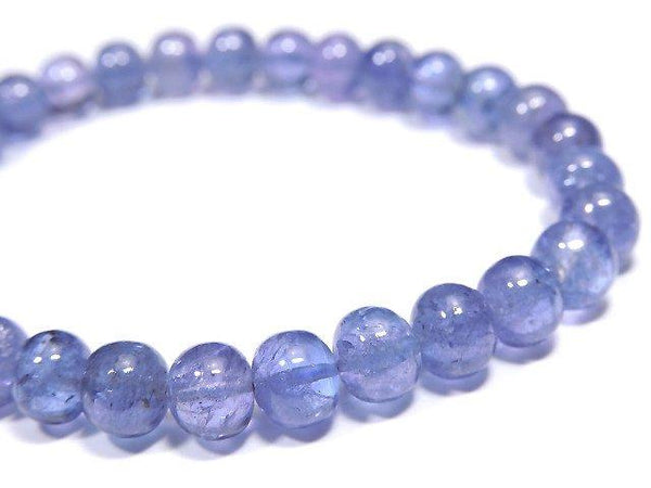 [Video] [One of a kind] High Quality Tanzanite AAA Roundel 6.5x6.5x5.5mm Bracelet NO.108