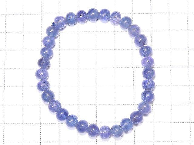 [Video] [One of a kind] High Quality Tanzanite AAA Roundel 6.5x6.5x5.5mm Bracelet NO.108