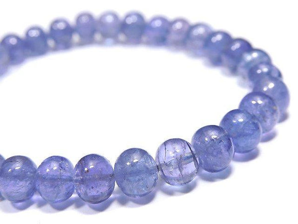 [Video] [One of a kind] High Quality Tanzanite AAA Roundel 7x7x5.5mm Bracelet NO.110