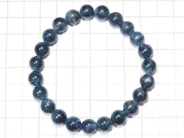[Video] [One of a kind] Blue Green Kyanite AAA Round 8.5mm Bracelet NO.101
