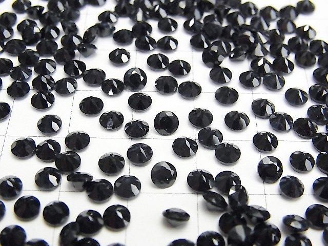 [Video] High Quality Black Sapphire AA+ Loose Round Faceted 4x4mm 4pcs