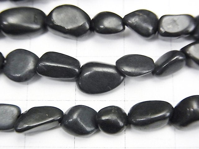 [Video] Russia Shungite AAA Nugget 1strand beads (aprx.15inch/36cm)