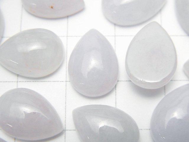 [Video] Lavender Jadeite AAA Pear shape Cabochon 14x10mm 1pc