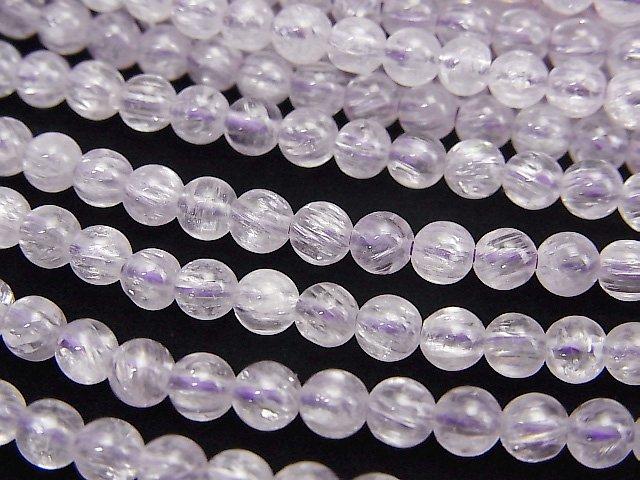 [Video] Afghanistan Kunzite AAA Round 4.5mm half or 1strand beads (aprx.15inch / 38cm)