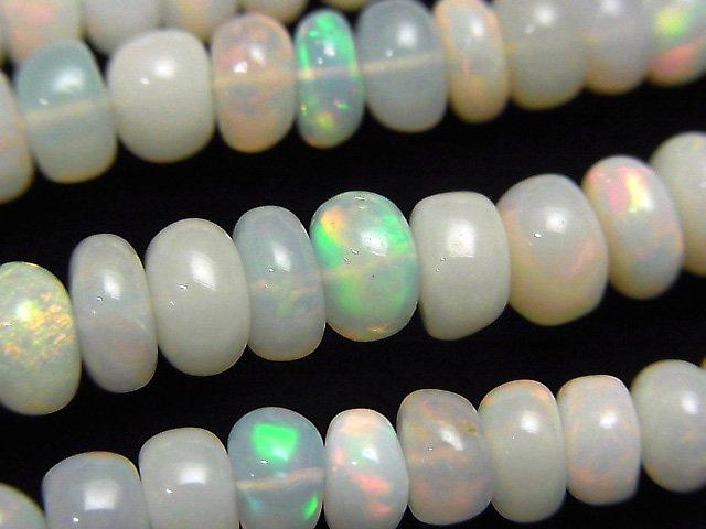 [Video] Ethiopia Opal AA++ Roundel half or 1strand beads (aprx.23inch / 58cm)