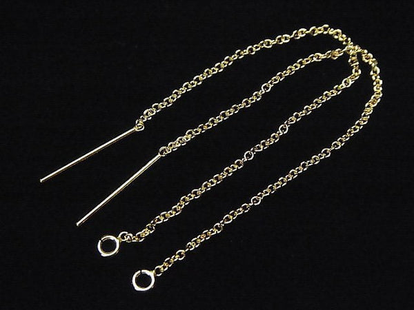 14KGF American Threader Earrings Cable 90mm 1pair