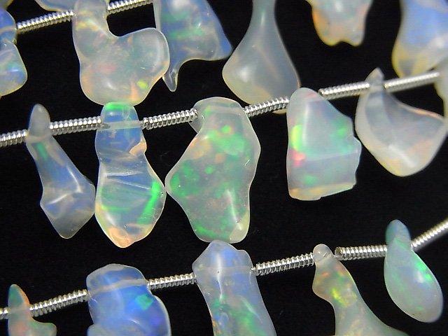 [Video] Ethiopia Opal AAA- Rough Nugget 1strand beads (aprx.7inch / 18cm)