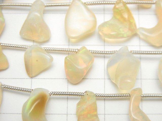 [Video] Ethiopia Opal AAA- Rough Nugget 1strand beads (aprx.7inch / 18cm)