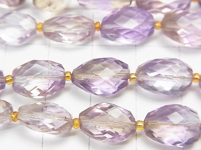 [Video]High Quality Ametrine AAA Faceted Nugget half or 1strand beads (aprx.7inch/18cm)