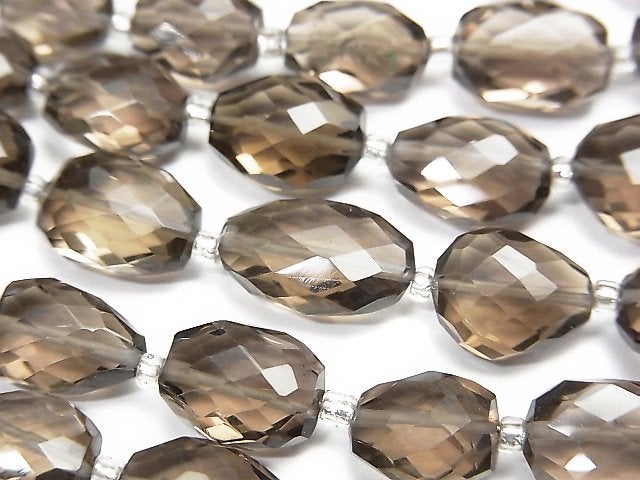 [Video] High Quality Smoky Quartz AAA Faceted Nugget [Dark Color] 1strand beads (aprx.7inch / 18cm)