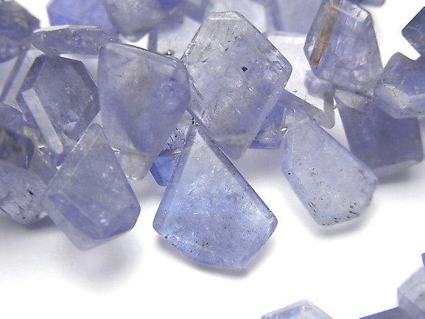 [Video] High Quality Tanzanite AA++ Rough Slice Faceted 1strand beads (aprx.7inch / 17cm)