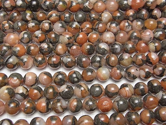 [Video] Red Agate (South Red Agate) Round 8mm half or 1strand beads (aprx.15inch / 38cm)
