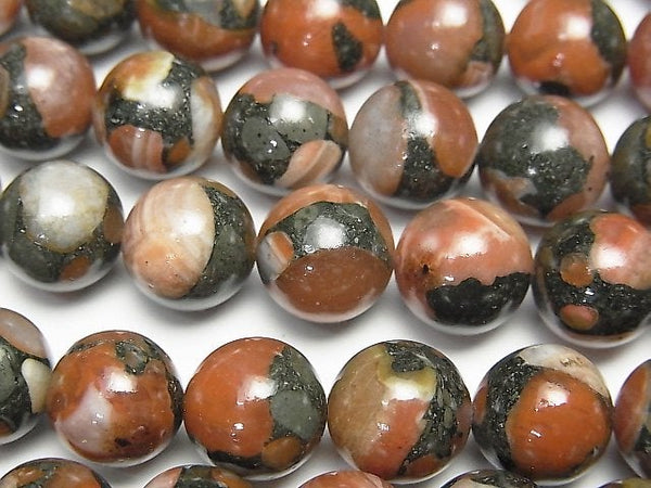 [Video] Red Agate (South Red Agate) Round 10mm half or 1strand beads (aprx.15inch / 38cm)