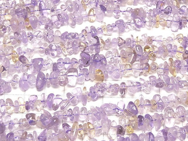 [Video] Pink Amethyst xCitrine AA++ Chips (Small Nugget) 1strand beads (aprx.31inch/78cm)