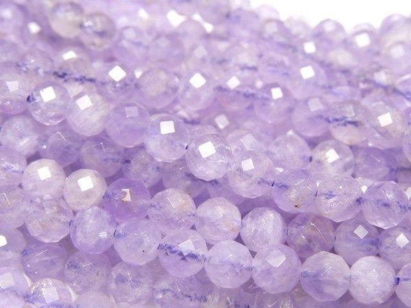 [Video] High Quality! Lavender Amethyst AA++ Faceted Round 6mm 1strand beads (aprx.15inch / 38cm)