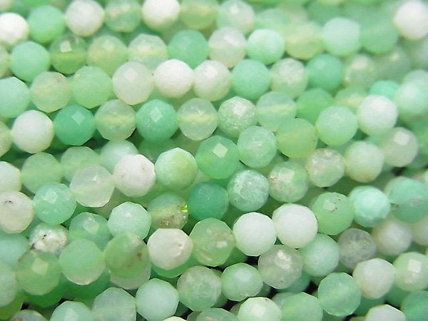 High Quality!  Chrysoprase AA+ Faceted Round 3mm  1strand beads (aprx.15inch/38cm)