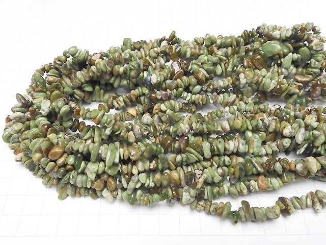 [Video] Green Opal Chips (Small Nugget) 1strand beads (aprx.32inch / 80cm)