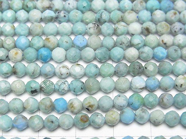 [Video] High Quality! Blue Opal Faceted Round 4mm 1strand beads (aprx.15inch / 37cm)
