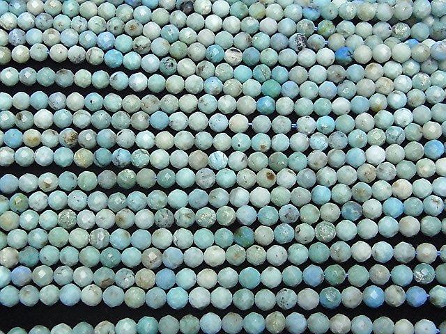 [Video] High Quality! Blue Opal Faceted Round 4mm 1strand beads (aprx.15inch / 37cm)