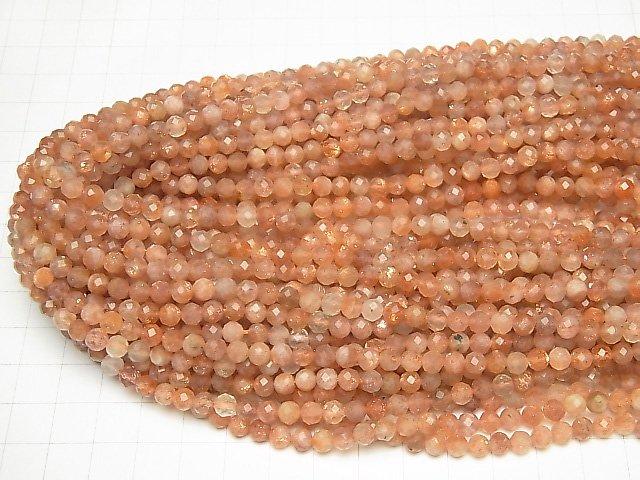 [Video] High Quality! Sunstone AA++ Faceted Round 5mm 1strand beads (aprx.15inch / 37cm)