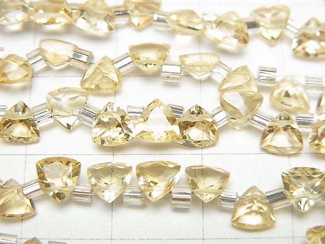 [Video] High Quality Citrine AAA Triangle Faceted 5x5mm 1strand (28pcs)