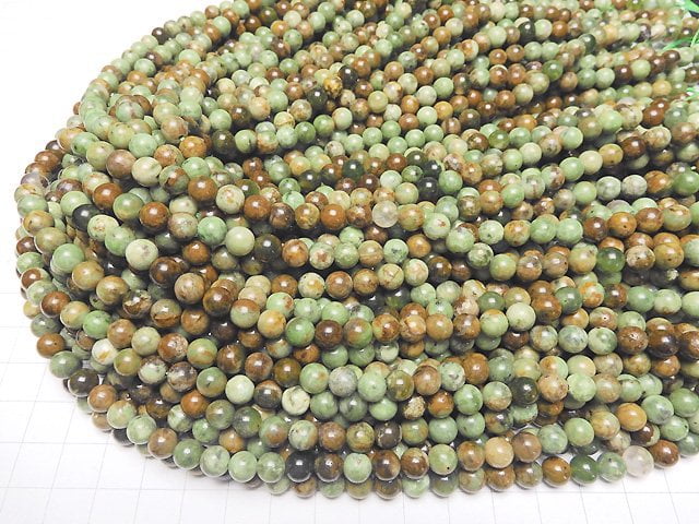 [Video] Green Opal Round 6mm 1strand beads (aprx.15inch/37cm)