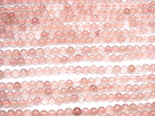 [Video] Pink Epidote AA+ Round 4mm 1strand beads (aprx.15inch / 37cm)