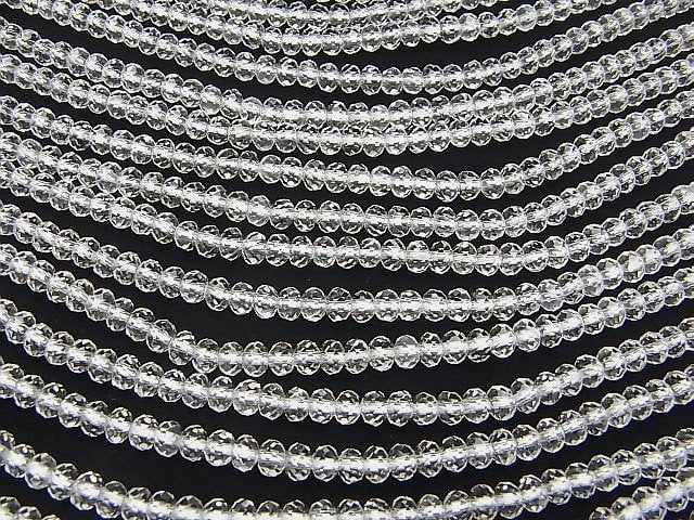 [Video] High Quality! Crystal AAA Faceted Button Roundel 5x5mm half or 1strand beads (aprx.15inch / 36cm)