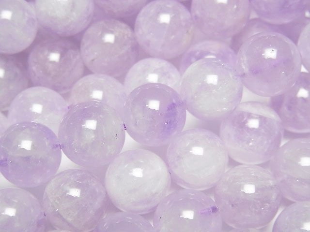 [Video] Lavender Amethyst AAA- Round 10mm half or 1strand beads (aprx.15inch/38cm)