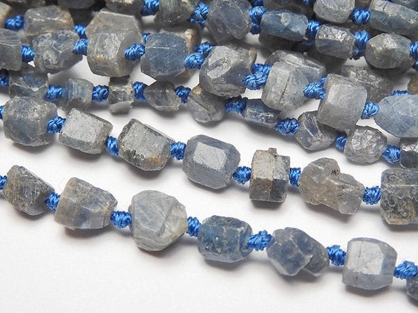 [Video] Sapphire Rough Faceted Nugget 1strand beads (aprx.17inch / 42cm)