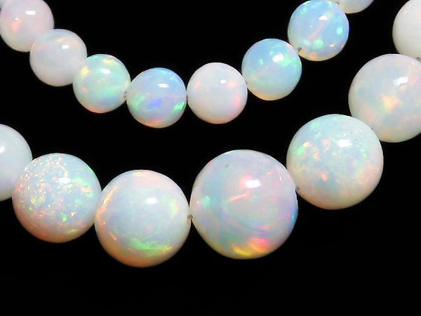[Video] [One of a kind] Top Quality Precious Opal AAAAA Round 4.5-9mm Size Gradation 1strand beads (aprx.16inch / 40cm) NO.1