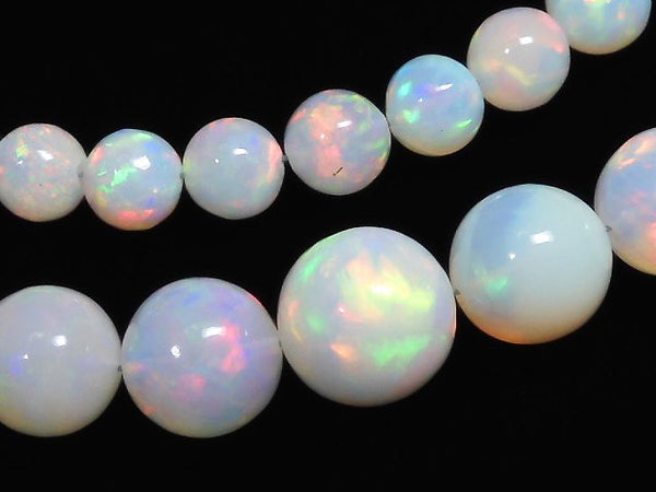 [Video] [One of a kind] Top Quality Precious Opal AAAAA Round 4.5-9mm Size Gradation 1strand beads (aprx.16inch / 39cm) NO.2