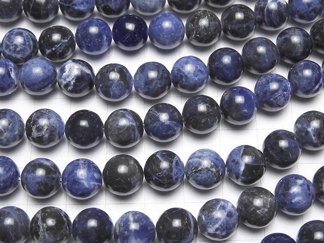 [Video] Sodalite AA++ Round 10mm 1strand beads (aprx.15inch/37cm)