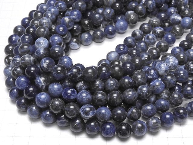 [Video] Sodalite AA++ Round 10mm 1strand beads (aprx.15inch/37cm)