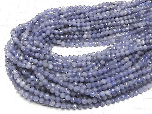 [Video] High Quality!  Tanzanite AA++ Faceted Round 5mm  half or 1strand beads (aprx.15inch/36cm)