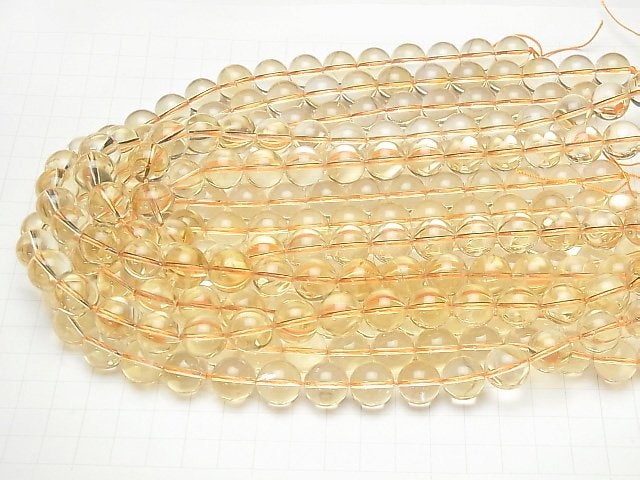 [Video] Light color Citrine AA++ Round 12mm half or 1strand beads (aprx.15inch / 37cm)